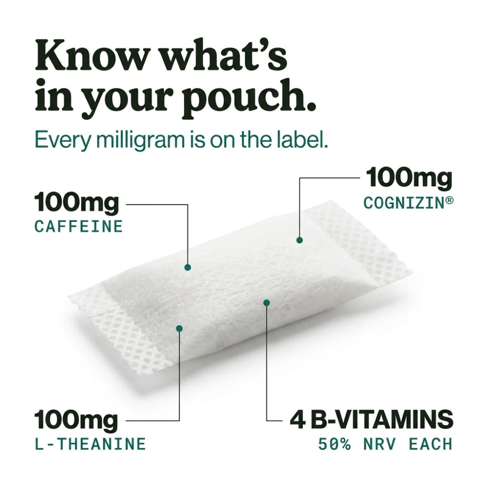 Flint Cool Mint Caffeine Nootropic Pouches